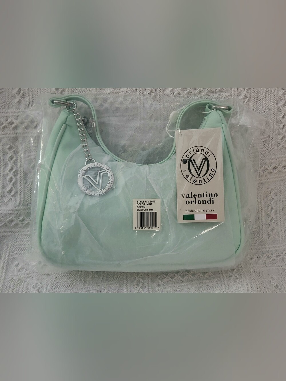 Valentino Orlandi Crescent Shoulder Bag Pastel Mint Green NWT